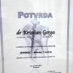 Dr Kristian Gerga - Diplome, sertifikati