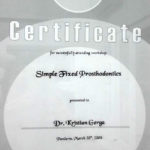 Dr Kristian Gerga - Diplome, sertifikati